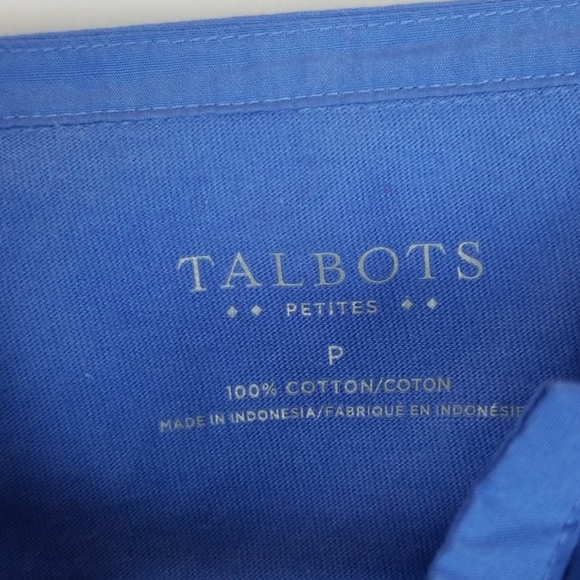 Talbots Blue 3/4 Sleeve Shirt - Picture 5 of 5